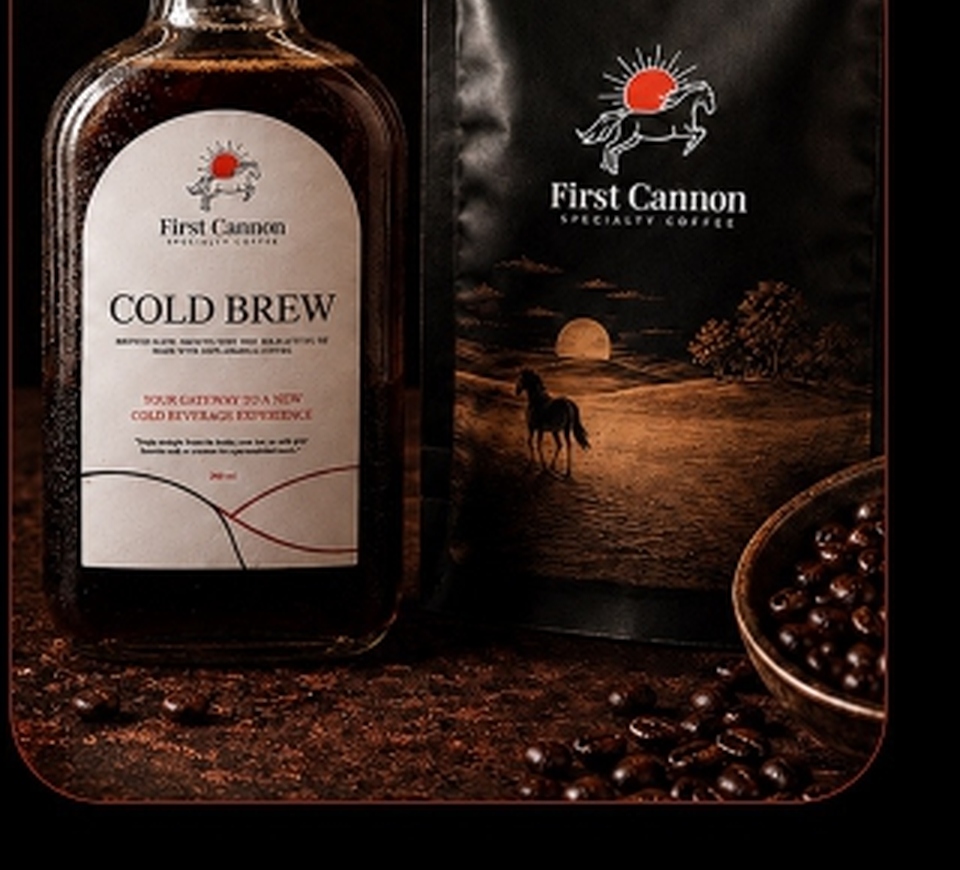 First Cannon Cold Brew Glass Bottle & Coffee Bag